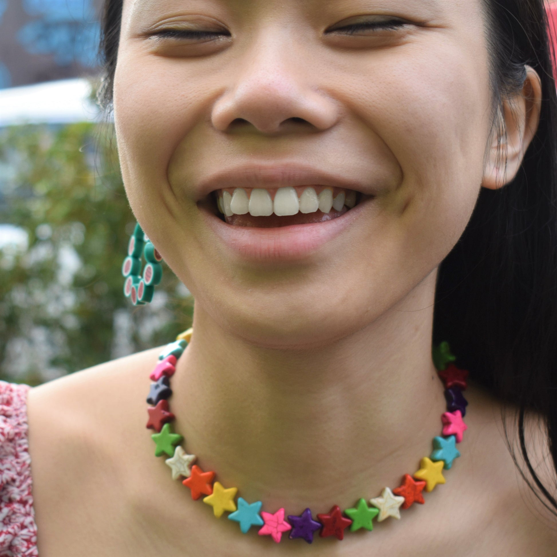 Multicoloured Star Beaded Choker Necklace | by Ifemi Jewels-3